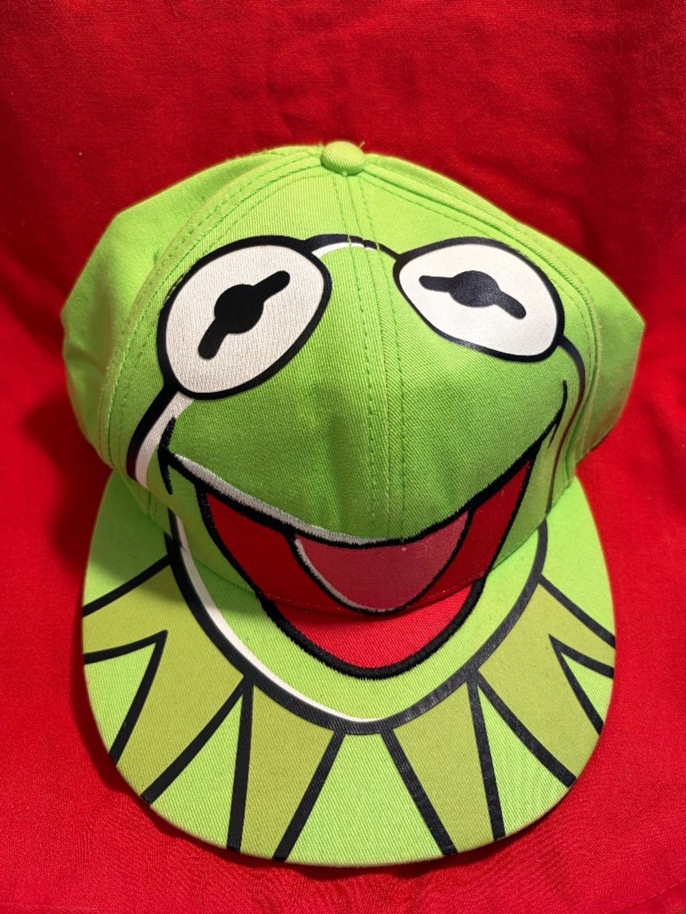 Disney The Muppets Kermit the Frog Big Face Snapback Hat